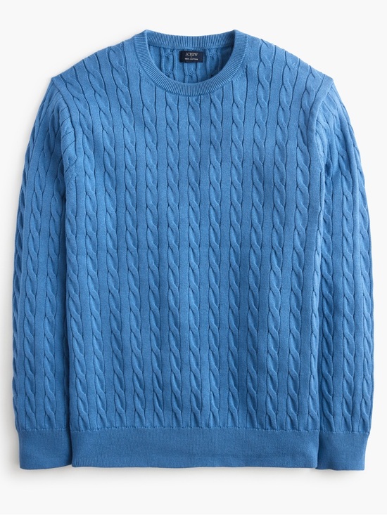 J. Crew Sweaters - J. Crew Cerulean Blue Cable Knit Cashmere Crewneck Sweater Devil Wears Prada